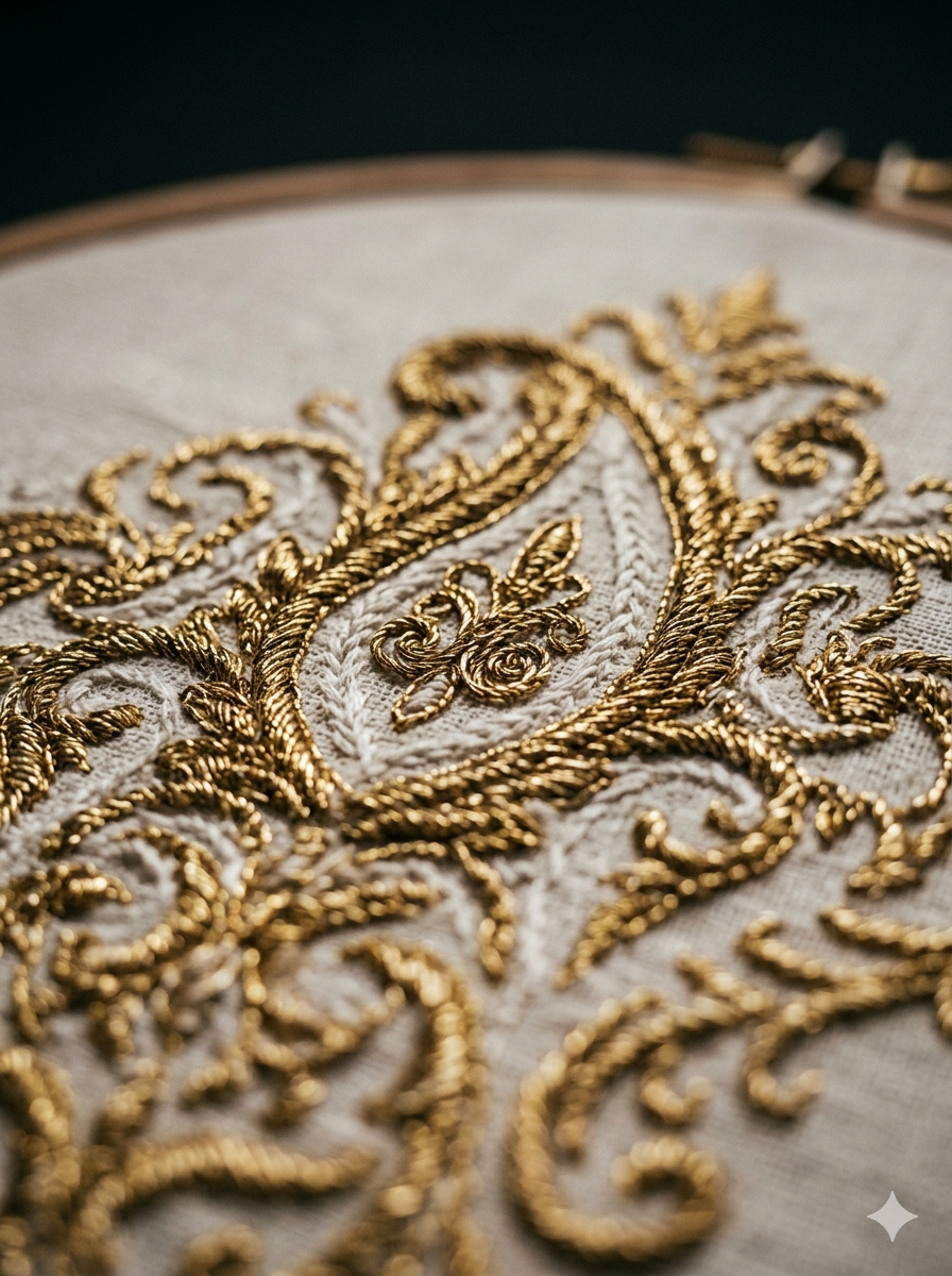 Hand embroidery detail